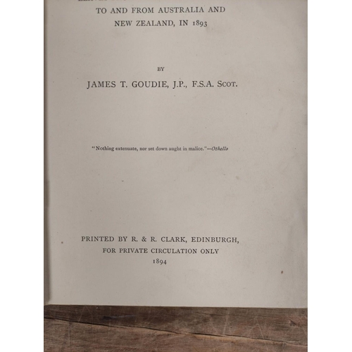 154 - MEREDITH MRS CHARLES.  Notes & Sketches of New South Wales. Half calf. 1844; also Alex... 