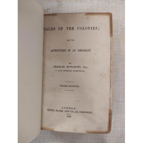 162 - HEAD SIR FRANCIS B.  The Emigrant (Canadian interest). Rebound half calf. 2nd ed., John Mu... 