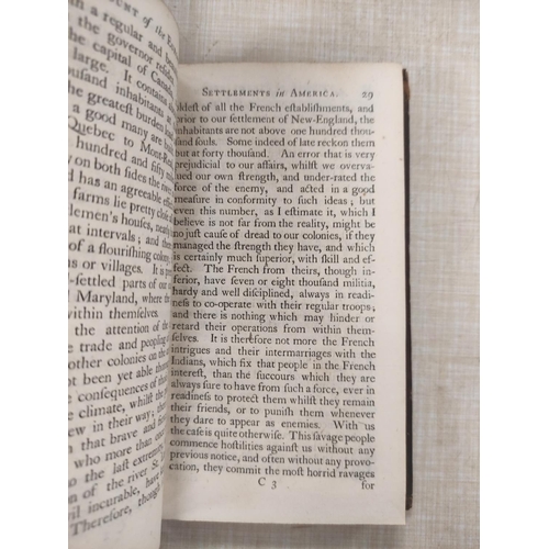 164 - (BURKE EDMUND).  An Account of the European Settlements in America. 2 vols. 12mo. Mottled calf. Dubl... 