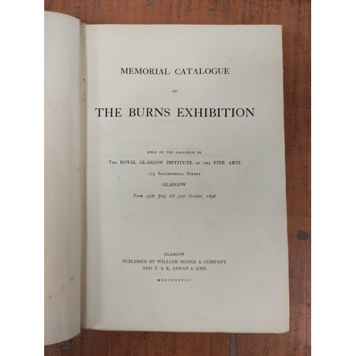 170 - BURNS ROBERT.  Memorial Catalogue of the Burns Exhibition. Ltd. ed. 13/400. Quarto. Orig. ... 