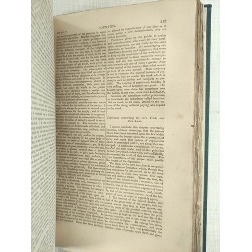 101 - SMITH ADAM.  An Inquiry into the Nature & Causes of the Wealth of Nations. 3 vols. Old red cloth... 