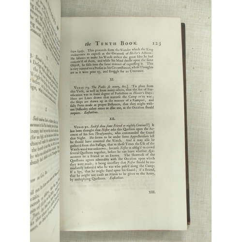 42 - HOMER.  The Iliad, translated by Mr. Pope. Eng. frontis. Folio. Half calf, wear & tend... 