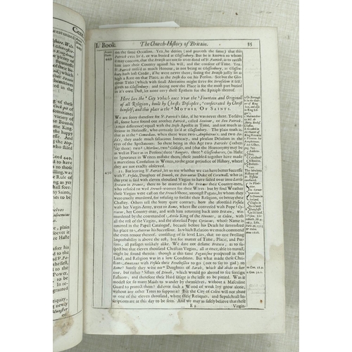 43 - FULLER THOMAS. The Church-History of Britain ... Endeavoured by Thomas Fuller, concluding with ... 