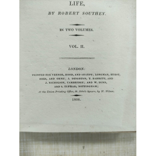 59 - KIRKE WHITE H.  The Remains. 2 vols. Eng. frontis, title vignette & plates. Calf, back... 