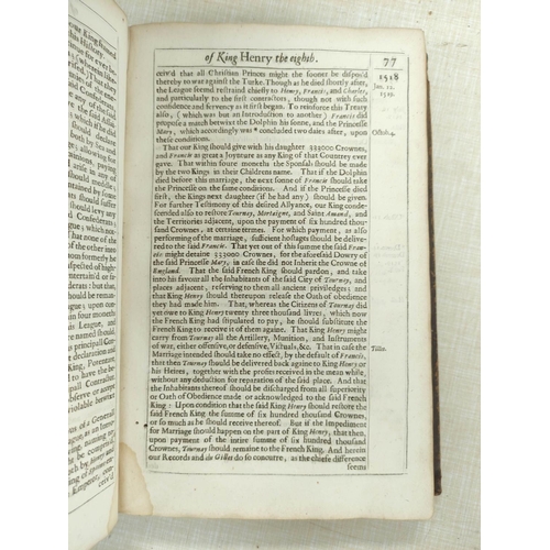 63 - HERBERT LORD EDWARD, of Cherbury.  The Life & Raigne of King Henry the Eighth. Eng. po... 