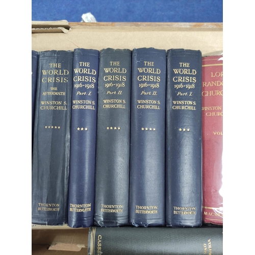 85 - CHURCHILL WINSTON S.  13 various vols. by or re. Churchill; also 3 others.  (16).