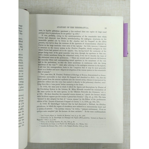 87 - DAVIDSON THOMAS.  British Fossil Brachiopoda. Vol. 1. Three parts plus Appendix. Many eng.... 