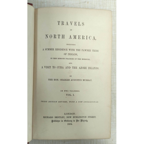 93 - MURRAY CHARLES AUGUSTUS.  Travels in North America including a Summer Residence with the P... 