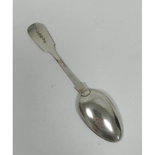 27 - Set of six silver tea spoons Newcastle 1865, another five circa 1790 and various similar spoons, two... 