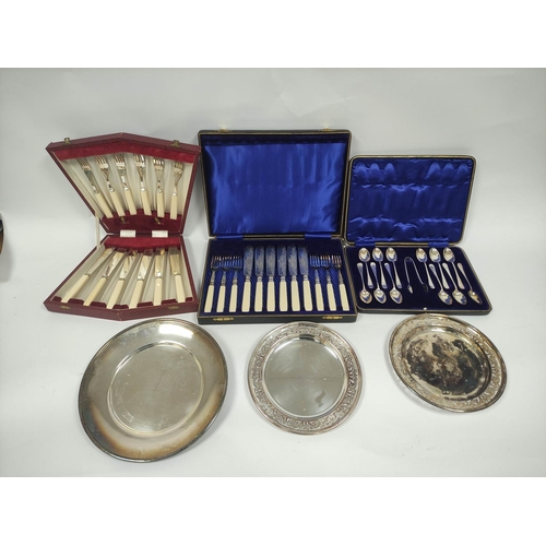 7 - Pair of e.p. pierced dishes, two preserve pots and various other items, some cased.