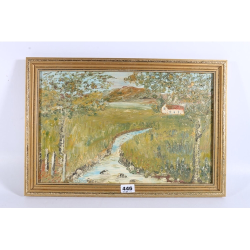 420 - ALICE FAIR (Scottish Contemporary), Scottish landscape, oil on canvas, signed lower left, 25cm x 39c... 