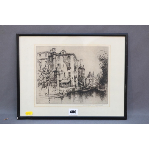 426 - ANDREW FAIRBURN AFFLECK (Scottish 1874-1935), Venetian scene, etching, pencil signed lower right, 19... 