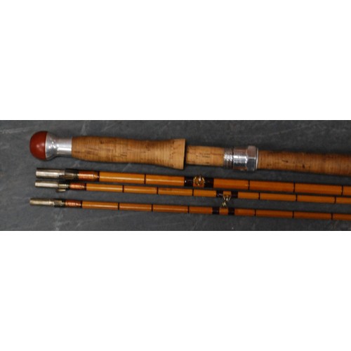 185 - Fishing interest: Five Hardy of Alnwick fishing rods to include a 13½ft Spey rod, c. 1960, a 13ft Pa... 