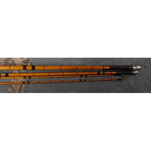 185 - Fishing interest: Five Hardy of Alnwick fishing rods to include a 13½ft Spey rod, c. 1960, a 13ft Pa... 