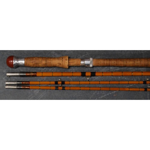 185 - Fishing interest: Five Hardy of Alnwick fishing rods to include a 13½ft Spey rod, c. 1960, a 13ft Pa... 