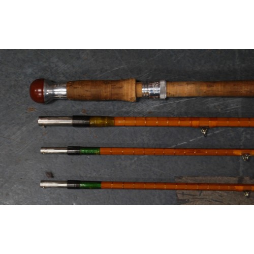 185 - Fishing interest: Five Hardy of Alnwick fishing rods to include a 13½ft Spey rod, c. 1960, a 13ft Pa... 