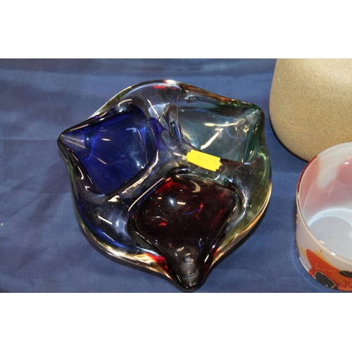 80 - Art Glass to include Mdina, Bohemian, etc., and a Broste of Copenhagen Studio Pottery vase.