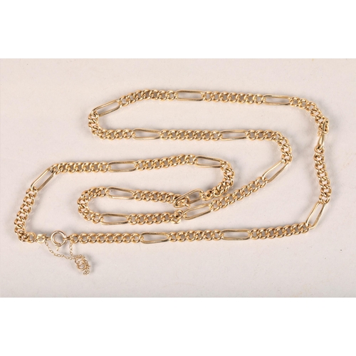 76 - 9 carat yellow gold chain; 24g gross weight