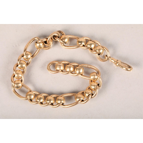 81 - 9 carat yellow gold bracelet; 33.3g gross weight