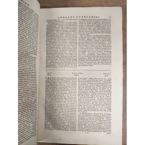 245 - CYPRIANUS S. CAECILIUS (Bishop of Carthage).  Opera. 3 parts in one. Eng. frontis & rubricated t... 