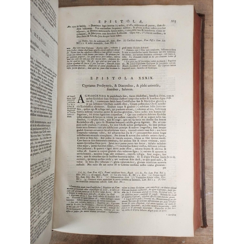 245 - CYPRIANUS S. CAECILIUS (Bishop of Carthage).  Opera. 3 parts in one. Eng. frontis & rubricated t... 