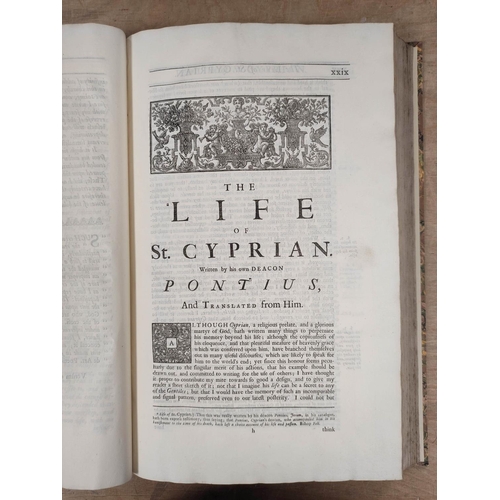 245 - CYPRIANUS S. CAECILIUS (Bishop of Carthage).  Opera. 3 parts in one. Eng. frontis & rubricated t... 