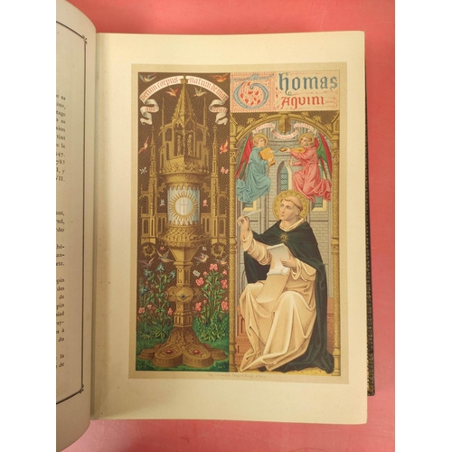 247 - DE RIANCEY H.  La Vie des Saints. Fine chromolitho plates on stiff paper. Quarto. Dark mor... 