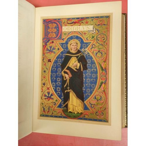 247 - DE RIANCEY H.  La Vie des Saints. Fine chromolitho plates on stiff paper. Quarto. Dark mor... 