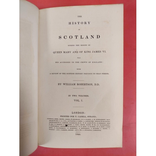 253 - ROBERTSON WILLIAM.  The Works (includes History of America). 8 vols. Eng. port. frontis. C... 