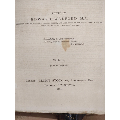 254 - The Antiquary, A Magazine Devoted to the Study of the Past. Vols. 1 to 20. Many eng. illus. Qua... 