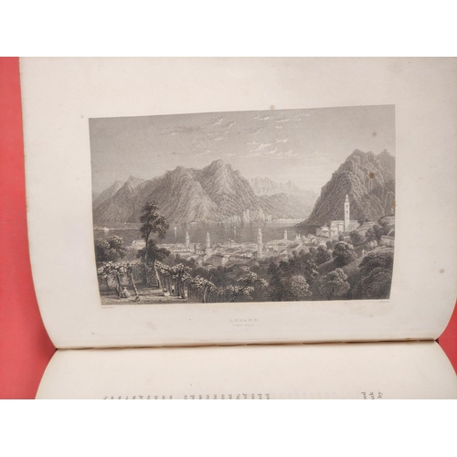 258 - BEATTIE WILLIAM.  Switzerland Illustrated in a Series of Views ... by W. H. Bartlett. 2 vo... 