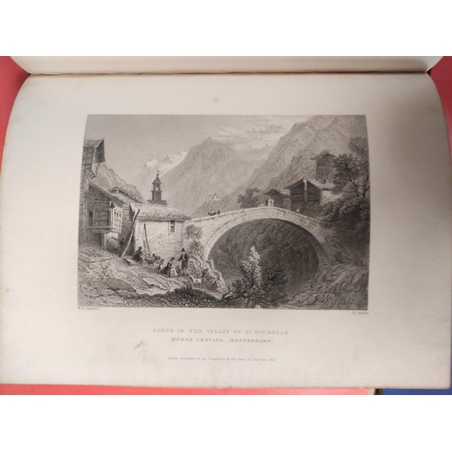 258 - BEATTIE WILLIAM.  Switzerland Illustrated in a Series of Views ... by W. H. Bartlett. 2 vo... 