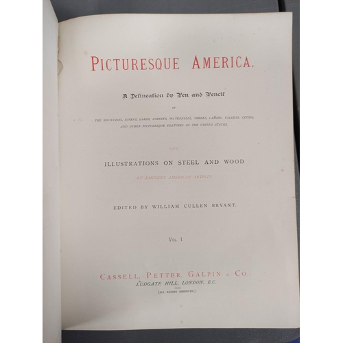 285 - CASSELL (Pubs).  Picturesque America, ed. by William Cullen Bryant. 4 vols. Eng. plates & illus.... 