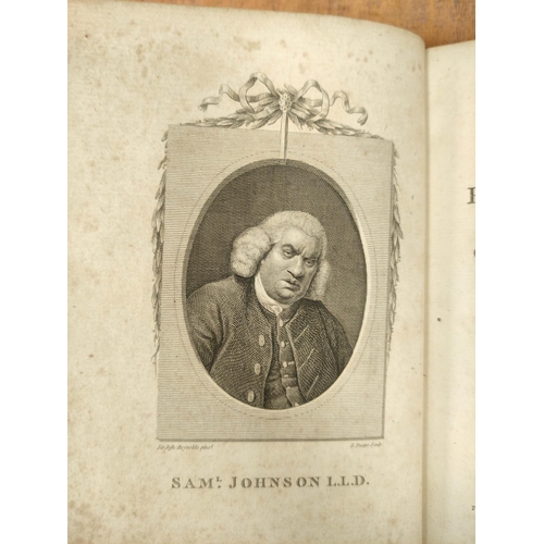 288 - JOHNSON SAMUEL.  The Lives of the Most Eminent English Poets. 4 vols. Eng. frontis. Calf, ... 