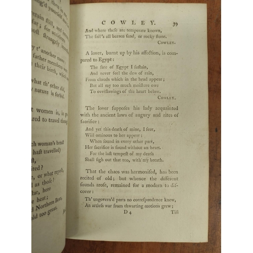 288 - JOHNSON SAMUEL.  The Lives of the Most Eminent English Poets. 4 vols. Eng. frontis. Calf, ... 