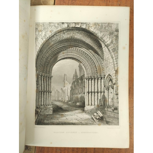 291 - BILLINGS R. W.  The Baronial & Ecclesiastical Antiquities of Scotland. 4 vols. Many en... 