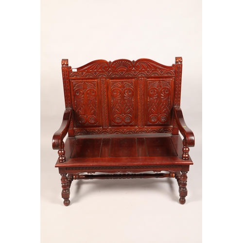 502 - Mahogany hall bench