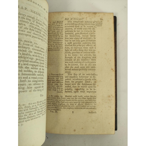 221 - HOLDEN LAWRENCE,  of Maldon.  A Paraphrase on the Book of Isaiah with Notes. 2 vols. ... 