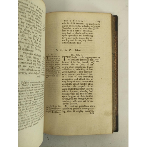 221 - HOLDEN LAWRENCE,  of Maldon.  A Paraphrase on the Book of Isaiah with Notes. 2 vols. ... 