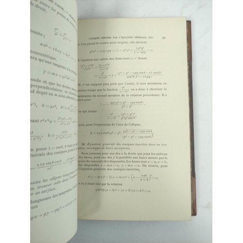 231 - KOEHLER J.  Exercices de Geometrie Analytique et de Geometrie Superieure. 2 vols. Text dia... 