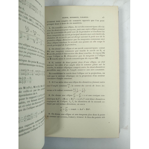 231 - KOEHLER J.  Exercices de Geometrie Analytique et de Geometrie Superieure. 2 vols. Text dia... 