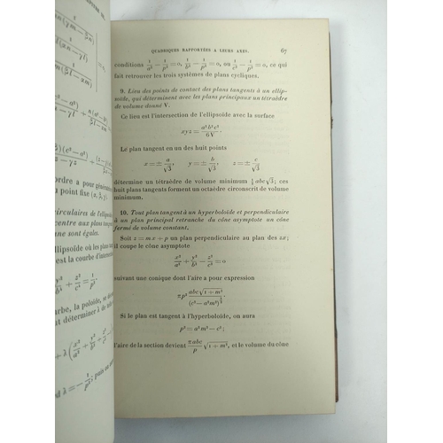 231 - KOEHLER J.  Exercices de Geometrie Analytique et de Geometrie Superieure. 2 vols. Text dia... 