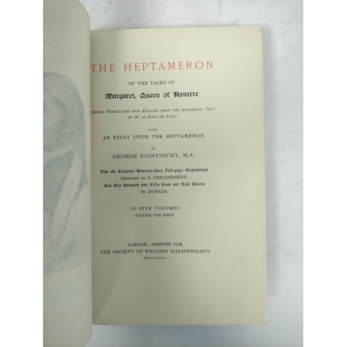 232 - SAINTSBURY GEORGE (Ed).  The Heptameron of the Tales of Margaret, Queen of Navarre. 5 vols. Frontis,... 