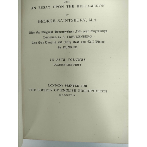 232 - SAINTSBURY GEORGE (Ed).  The Heptameron of the Tales of Margaret, Queen of Navarre. 5 vols. Frontis,... 