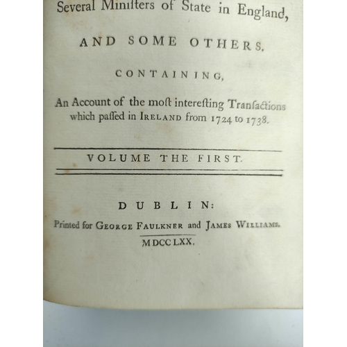 233 - BOULTER HUGH, Primate of all Ireland.  Letters ... to Several Ministers of State in England & So... 