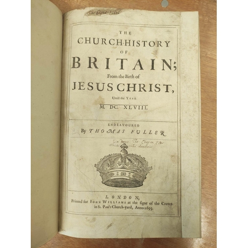 235 - FULLER THOMAS.  The Church-History of Britain. Titles, double page plate of arms, eng. initials &... 