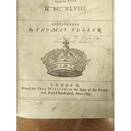 235 - FULLER THOMAS.  The Church-History of Britain. Titles, double page plate of arms, eng. initials &... 