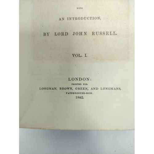 236 - RUSSELL LORD JOHN (Ed).  Correspondence of John, Fourth Duke of Bedford. 3 vols. Eng. plat... 