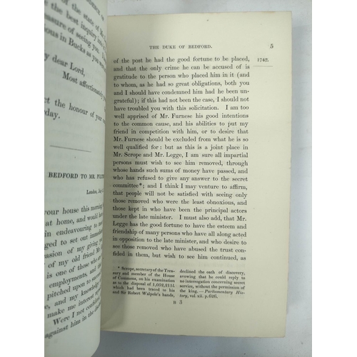 236 - RUSSELL LORD JOHN (Ed).  Correspondence of John, Fourth Duke of Bedford. 3 vols. Eng. plat... 