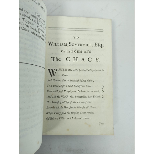 238 - SOMERVILE WILLIAM.  The Chace, A Poem. Calf. 3rd ed., 1735.